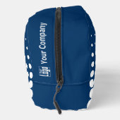 Logo der Werbefirma Halftone Blue White Waschbeutel (Rechts)