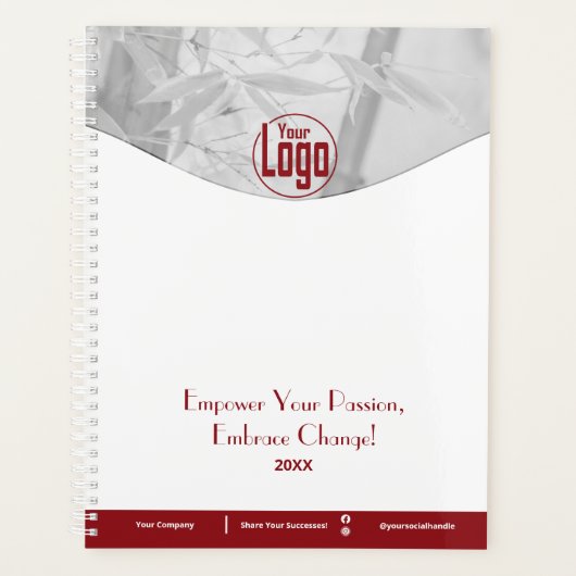 Logo der Werbefirma Red White Life Coach Planer (Vorderseite)