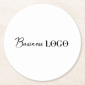 Logo der Werbefirma Runder Pappuntersetzer (Vorderseite)