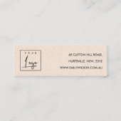 LOGO DER WHITE KERAMIK TEXTURE STUD EARRING DISPLA MINI VISITENKARTE (Rückseite)