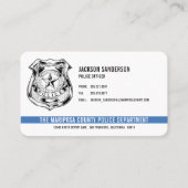 Logo der Zollabteilung Thin Blue Line Visitenkarte (Vorderseite)