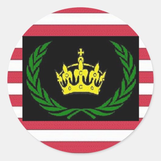 Logo des amerikanischen monarchistischen Party Runder Aufkleber (Vorderseite)