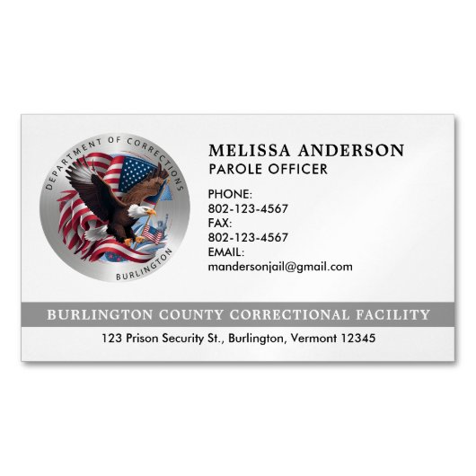 Logo des Anweisungsbefugten für die Rechtsdurchset Magnetische Visitenkarte (Vorderseite)