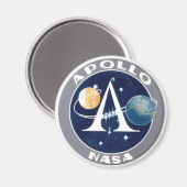 Logo des Apollo-Programms Magnet (Vorderseite/Rückseite)