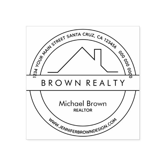 Logo des Architekturhauses für Real Anwesen Gummistempel (Prägung)