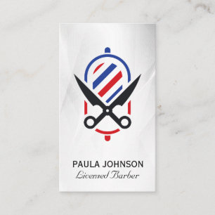 Logo des Bartels Shop   Schere Barber Pole Visitenkarte
