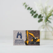 Logo des Bauleiters | Erdbewegung Visitenkarte (Stehend Vorderseite)