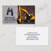 Logo des Bauleiters | Erdbewegung Visitenkarte (Vorne/Hinten)