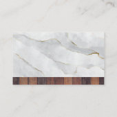 Logo des Bauleiters | Holzmarmor Visitenkarte (Rückseite)