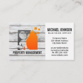 Logo des Bauleiters | Holzrahmen Visitenkarte (Vorderseite)