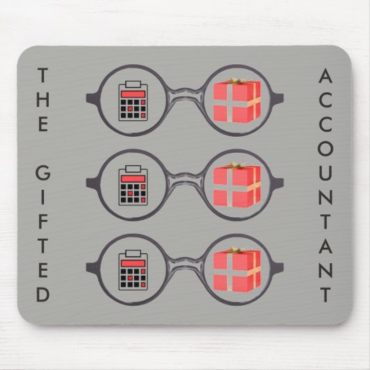 "Logo des begabten Buchhalters" Mousepad (Vorne)