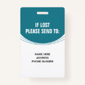 Logo des benutzerdefinierten Fotos für Mitarbeiter Ausweis (Rückseite)