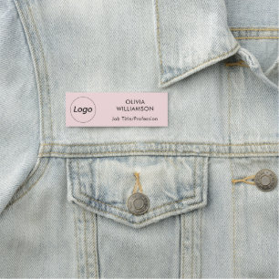 Logo des Beruflichen Unternehmens in Rosa Namensschild
