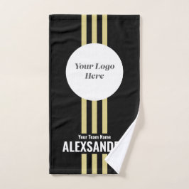 Logo des Black Custom Sports Team, Name des Teams  Handtuch
