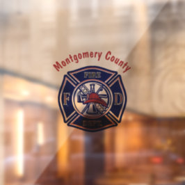 Logo des Blue Firefighter-Abzeichens Fensteraufkleber