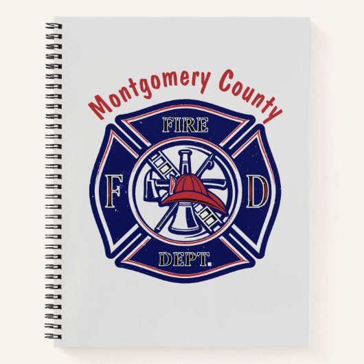 Logo des Blue Firefighter-Abzeichens - Sonderanfer Notizblock (Vorderseite)