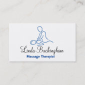 Logo des Blue Graphic Massage Therapist Visitenkarte (Vorderseite)