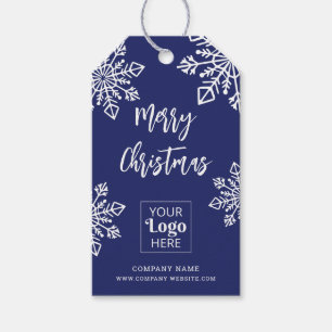 Logo des Blue White Company Schneeflocke Frohe Wei Geschenkanhänger