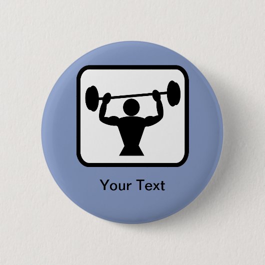 Logo des Bodybuilders/Gewichtslifter Button (Vorderseite)