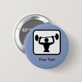 Logo des Bodybuilders/Gewichtslifter Button (Vorne & Hinten)