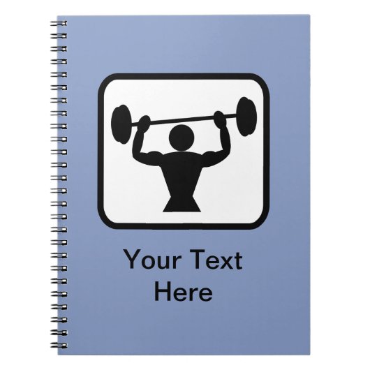 Logo des Bodybuilders/Gewichtslifter Notizblock (Vorderseite)