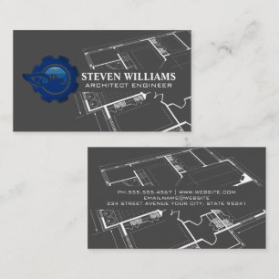 Logo des Builders   Blueprint Business Card Visitenkarte