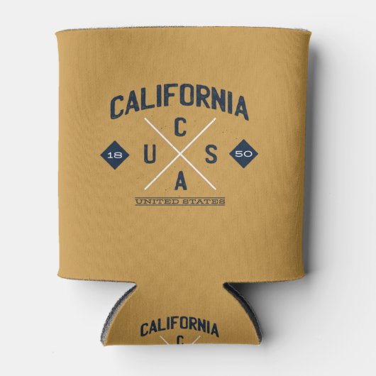 Logo des California Staat Hipster Dosenkühler (Vorderseite)