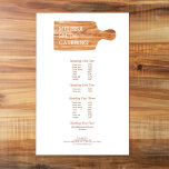 Logo des Caterings für den Koch der Aquarelltafel<br><div class="desc">Koordiniert bis 12.01 Uhr die Visitenkarte für das Watercolor Cutting Board Catering Koch Logo. Ein Aquarellbild eines Holzkornschneidplatten/Metzgerblocks sowie Ihr Name oder Ihr Firmenname fügen diesem individuell anpassbaren Flyer das perfekte Logo hinzu. Ideal für Koch,  Catering,  Gastronomie und vieles mehr. Illustration und Design © 1201AM CREATIVE | www.1201am.com</div>
