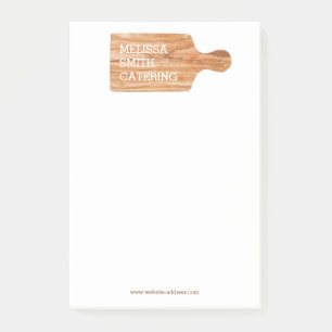 Logo des Caterings für den Koch der Aquarelltafel Post-it Klebezettel