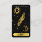 Logo des Celestial Tarot Black Gold Writer Author Visitenkarte (Vorderseite)