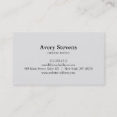 Logo des Creative Freelance Writer Calligraphy Nib Visitenkarte (Rückseite)