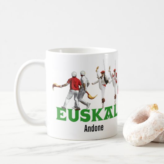 Logo des Custom Euskal Herria Baskenland Festival: Kaffeetasse (Mit Donut)
