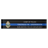 Logo des "Custom Thin Blue Line Police Officer" Namensplakette (Vorderseite)