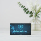 Logo des Cyber-Sicherheitsschilds | Digitaler Hint Visitenkarte (Stehend Vorderseite)
