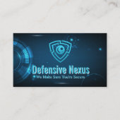 Logo des Cyber-Sicherheitsschilds | Digitaler Hint Visitenkarte (Vorderseite)