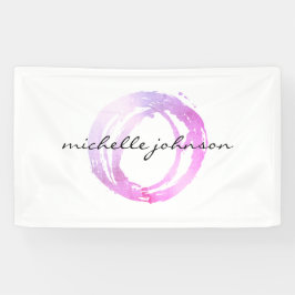 Logo des Designers "Luxe Pink Painted Circle" Banner
