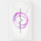 Logo des Designers "Luxe Pink Painted Circle" Banner (Vertikal)