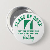 Logo des Eastern Centre for Arts & Technology Button (Vorne & Hinten)