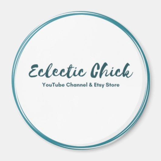 Logo des Eclectic Chick YouTube & Etsy Store Magnet (Vorne)