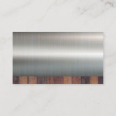 Logo des Electric Power House | Holz Metallic Visitenkarte (Rückseite)