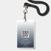 Logo des Employee Pass Foto | Navy Blue Gradient Ausweis (Rückseite mit Lanyard)
