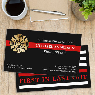 Logo des Firefighter Custom Fire Department Red Li Visitenkarte
