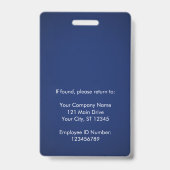 Logo des Foto Company Navy Security ID Abzeichen Ausweis (Rückseite)
