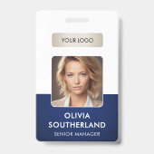 Logo des Foto Company Navy Security ID Abzeichen Ausweis (Vorderseite)