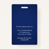 Logo des Foto Company Navy Security ID Abzeichen Ausweis (Rückseite)