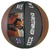Logo des Foto Player Nummer des Teams grau Basketball (Vertikal)