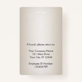 Logo des Fotos eines Mitarbeiters Soft Gold Securi Ausweis (Rückseite)