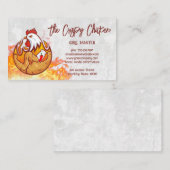 Logo des Fricken Chicken Restaurants | Flame Visitenkarte (Vorne/Hinten)