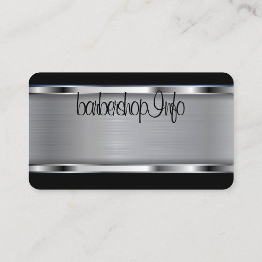 Logo des Friseur-Shops / Visitenkarte des Schädels (Rückseite)