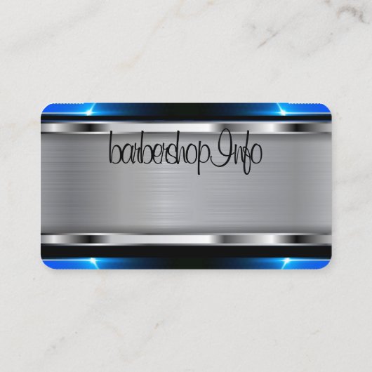 Logo des Friseur-Shops / Visitenkarte des Schädels (Rückseite)